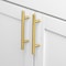 Gliderite Hardware 3 in. Center to Center Satin Gold Solid Steel Bar Pull - 5000-76-SG 5000-76-SG-1 - alternate 2
